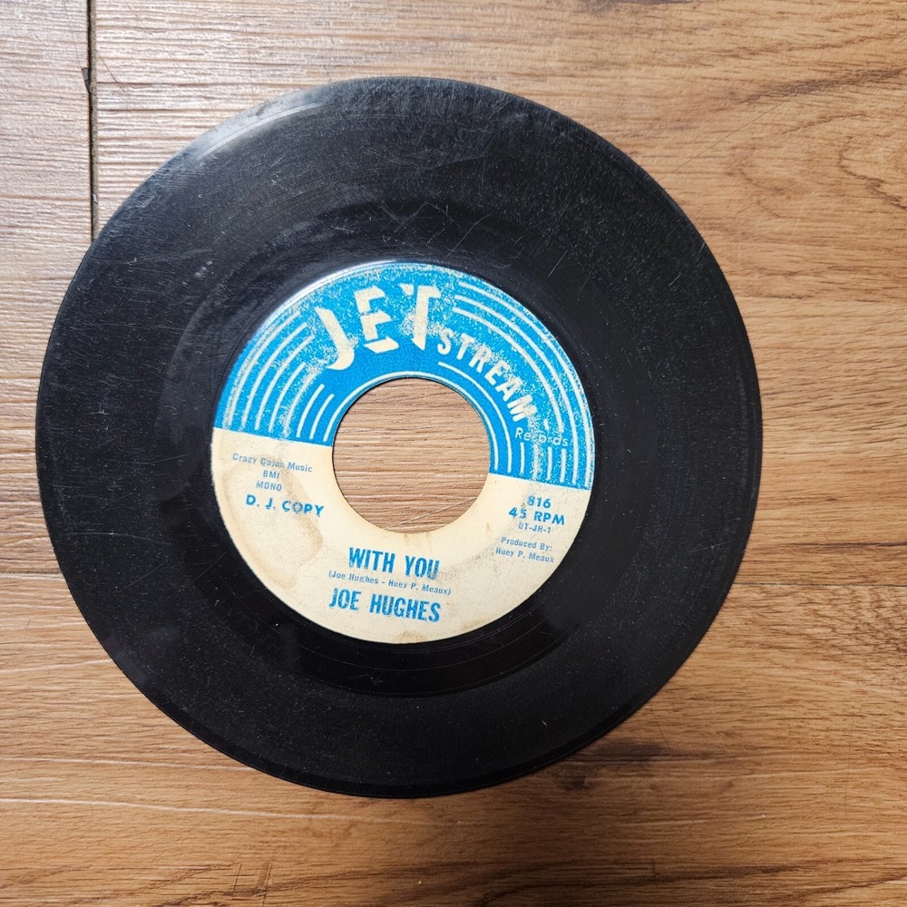 Joe Hughes – With You / The Rains Came Jetstream 1975 816 DJ Copy 7" 45 VG/VG‎